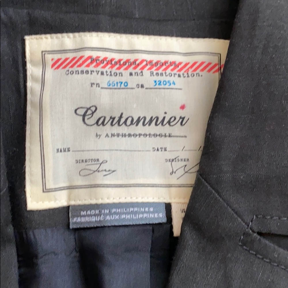 NWOT Anthropologie Cartonnier Black Vest Size 4 - Picture 7 of 8